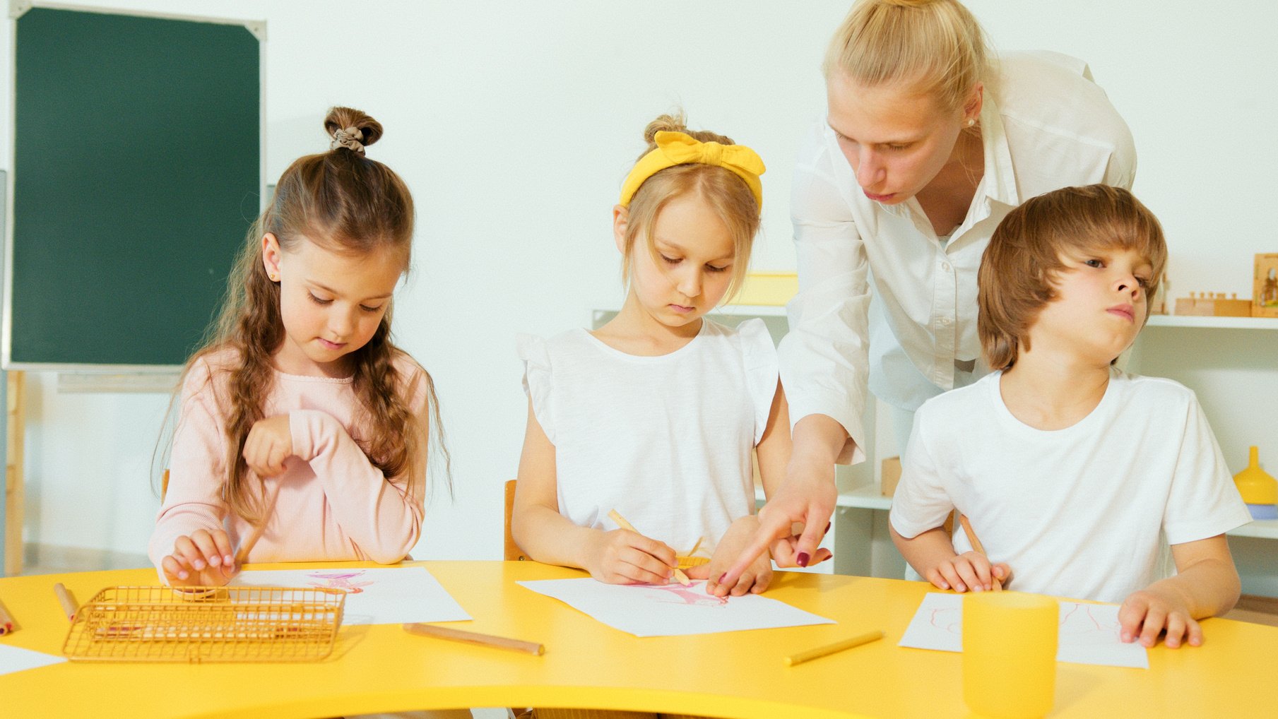 Woman Teaching the Children 